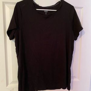 St. John’s Bay- Women’s Black Short Sleeve Shirt